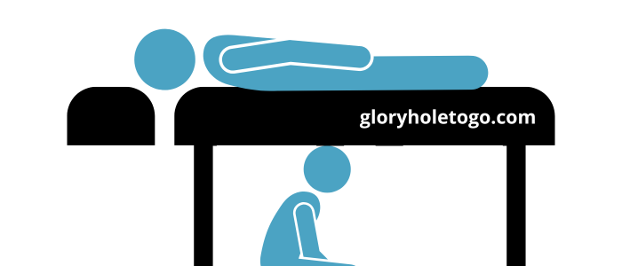 milking massage table with gloryhole