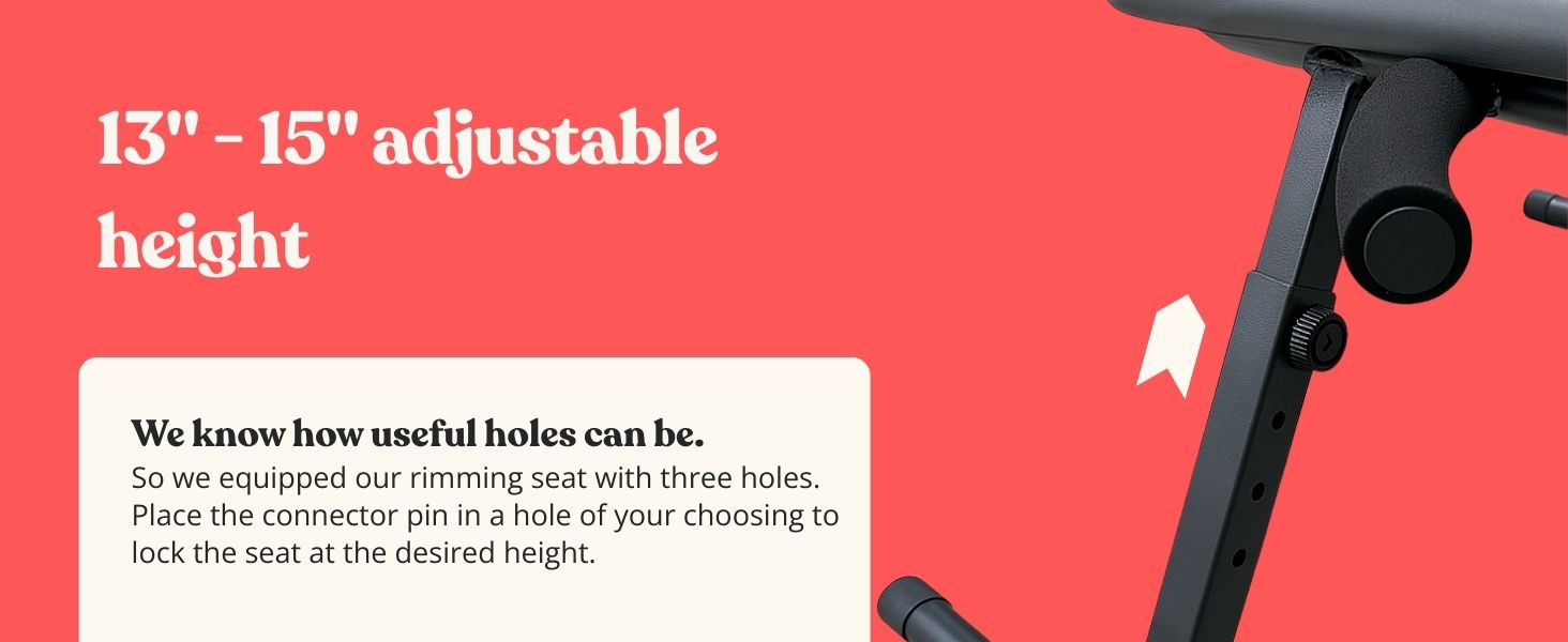 Rimming chair ergonomic design